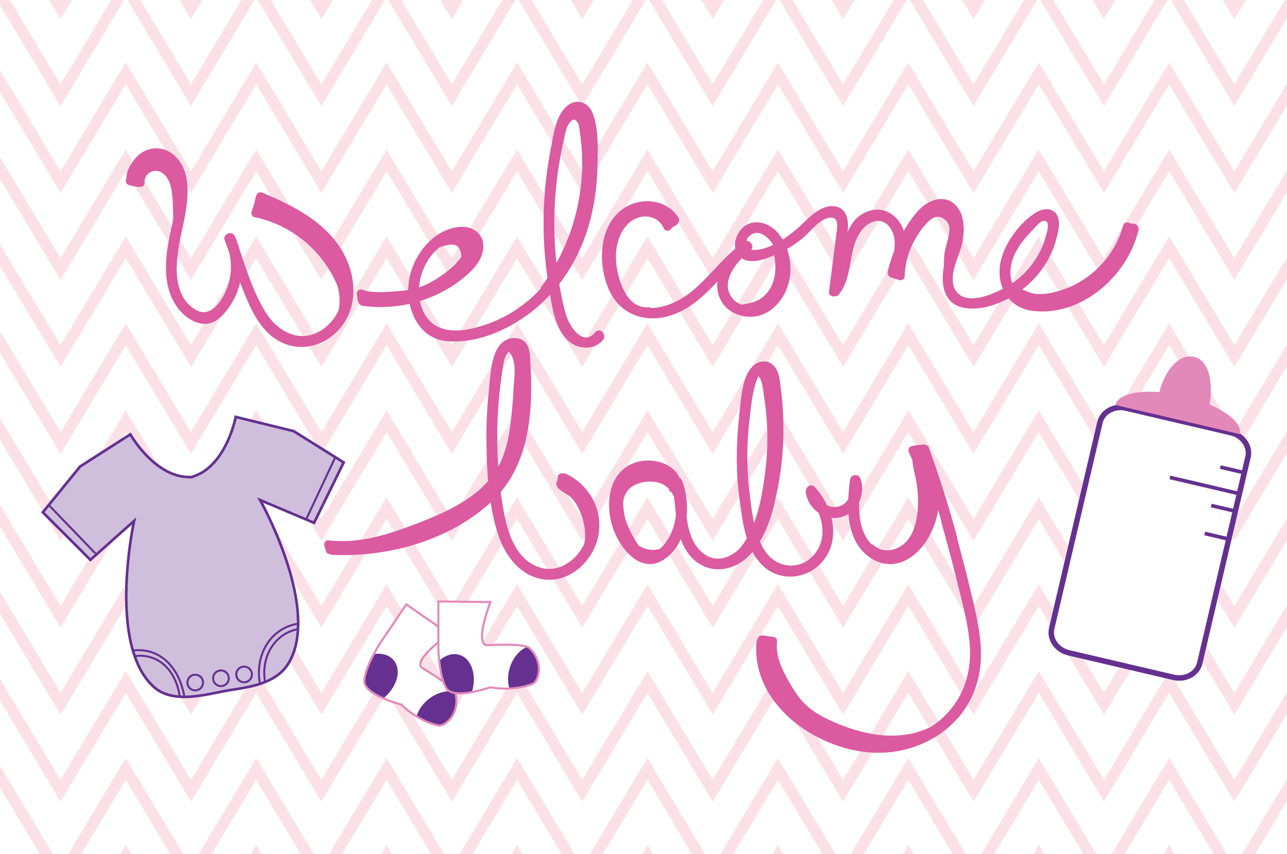 welcome baby girl card